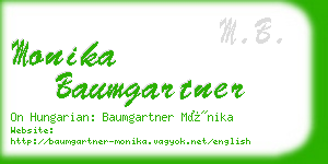 monika baumgartner business card